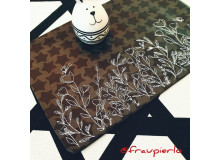 Stickdatei ITH - Blumenwiese Doodle MugRugs Platzsets bis 20x28